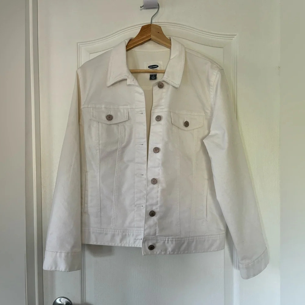 OLD NAVY  White Denim Jacket - Picture 2 of 8